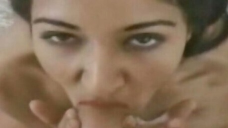 Fabulous Indian beauty Nadia Nyce gives sloppy blowjob and gets eaten