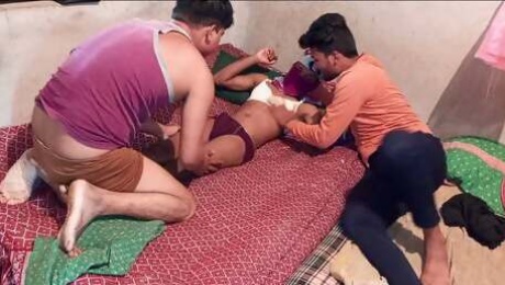 Indian Village Threesome Shemale - Shemale Invites Two Young Boys To Her House And Quench Their Ass Thirst - Hindi Voice