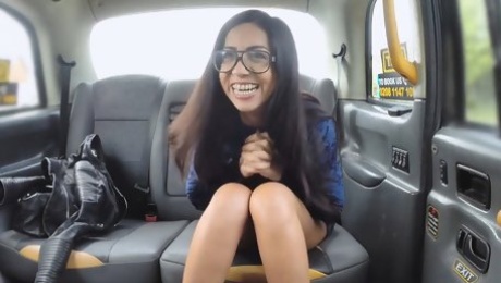 An old man licks young girl's ass in the back seat of the car